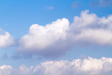 White clouds on a blue sky, cloudy sky