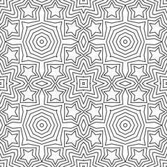 Abstract seamless black and white pattern