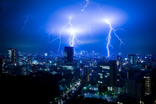 落雷・東京・都心・ゲリラ豪雨・August 27, 2018