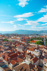 Naklejka na ściany i meble View on the old town of Split, Croatia.