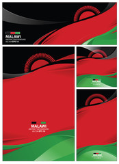Abstract Malawi Flag Background - obrazy, fototapety, plakaty
