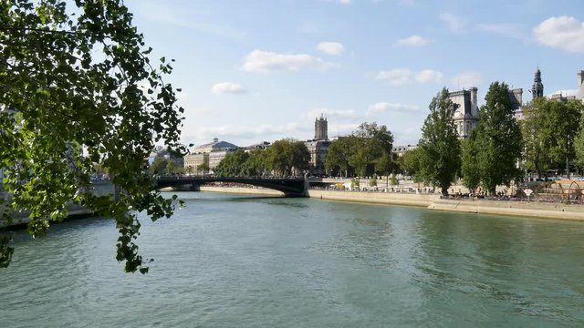 A view from the Saint-Louis island in Paris, France.