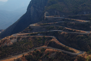 Serra da Leba road seen from Lubango, Angola - obrazy, fototapety, plakaty
