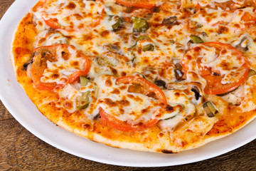 Pizza with meat