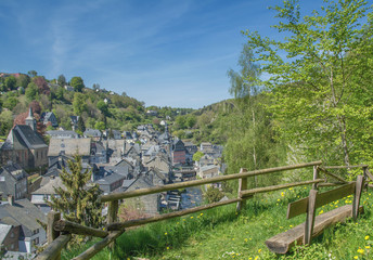 Blick auf Monschau in der Eifel,Nordrhein-Westfalen,Deutschland