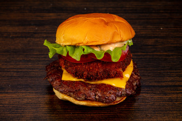 Tasty hot burger