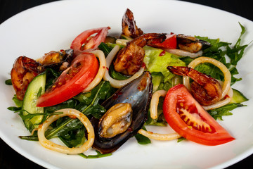Salad with seafood