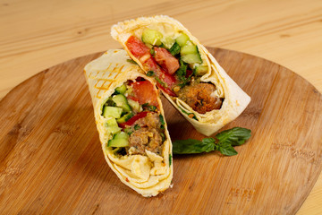 Shawarma with falafel