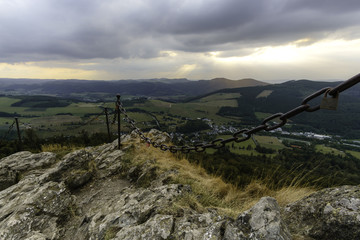 Aussicht von den Bruchhausener Steinen, Sauerland, Deutschland