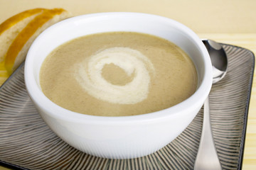 Fototapeta na wymiar Creamy Mushroom Soup