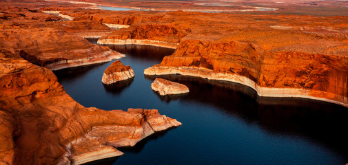 Aerial view of Colorado river Page Arizona © shuvro ghose