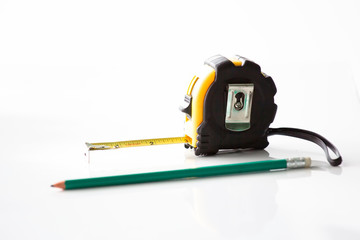Fototapeta premium Measuring tape for measuring shortness, length