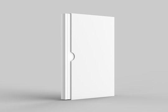 Slipcase book mock up isolated on soft gray background. 3D illustration