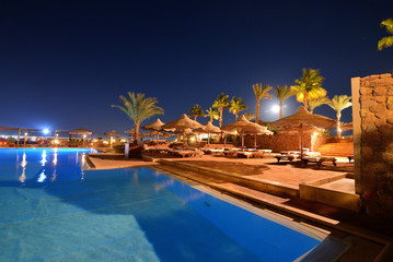 night view of the pool, egypt