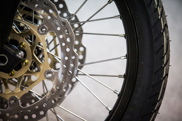 Obraz premium Motorcycle double disk brake