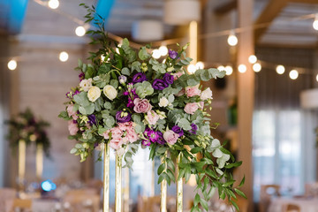 Beautiful decor and flowers at a wedding.
