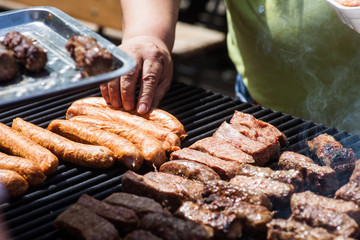 Cooking some meat
