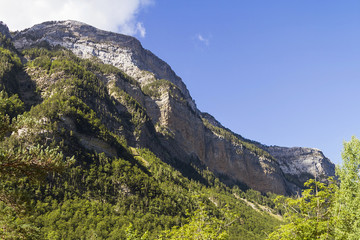 Ordesa national park in the Pyrenees mountain range