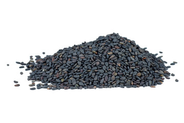 Pile of black sesame seeds