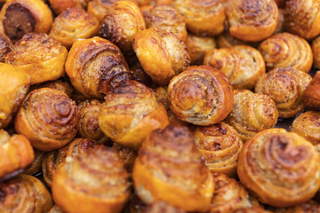 Eastern sweets baked rolls of dough with stuffing