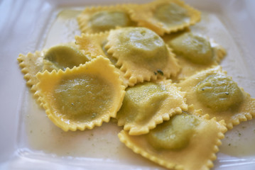 Ravioli with butter