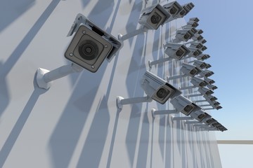security camera 3d render