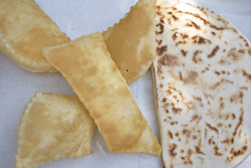Fried piadina and crescione
