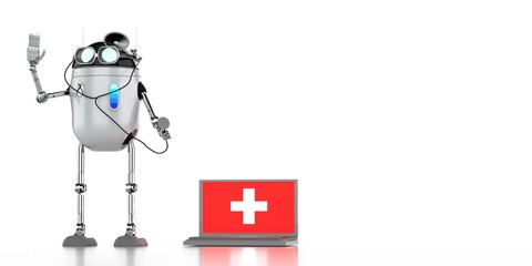 robot medik 3d render