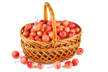Wicker basket with crab apples