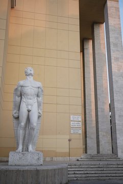 Forli, Italy - August 09, 2018 : Icarus Statue