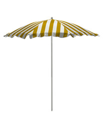 Beach umbrella - Yellow-white striped