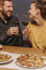 Friends Enjoying at Dinner Party