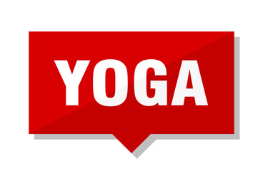 Fototapeta premium yoga red tag