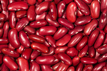 Close up red kidney bean texture background