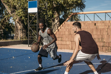 Friends Playing Basketball