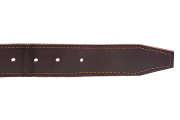 Brown genuine leather men's belt