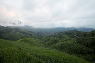 landscape in asia on a cloudy day