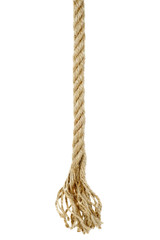 Coarse rope isolated on white background