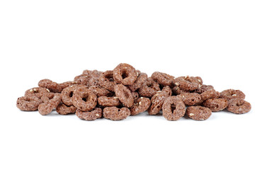 Corn rings on a white background