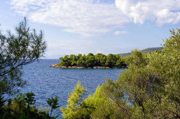 Amazing scenery by the sea in Sithonia, Chalkidiki, Greece