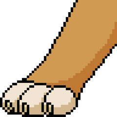 Fototapeta premium vector pixel art paw