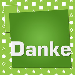 Danke Green Basic Symbol Squares 