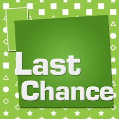 Fototapeta premium Last Chance Green Basic Symbol Squares 