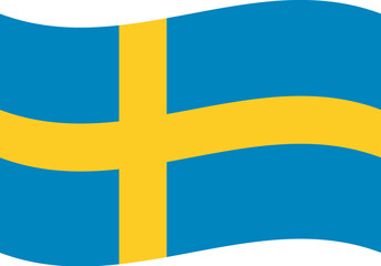 flag  sweden  on gray background vector illustration flat