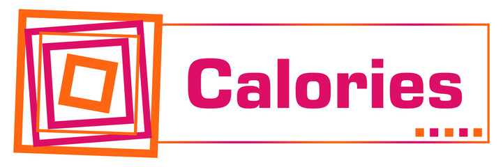 Calories Pink Orange Squares Horizontal 