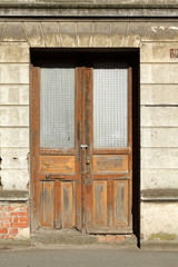 Braune alte Holztür