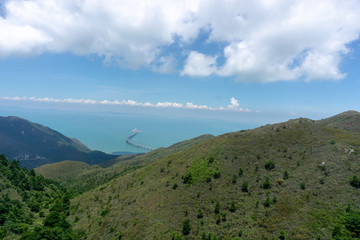 panorama of mountains in hong kong