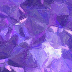 Dark blue and purple Impasto with large brush in square shape background illustration.