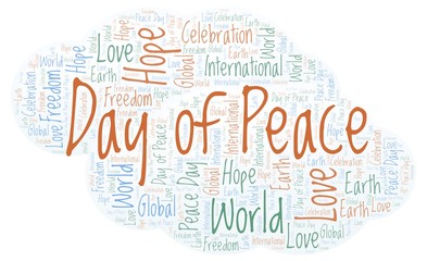 Obraz premium Day of Peace word cloud.