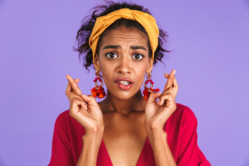Portrait of a pretty young african woman in headband